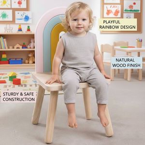 Chaises en bois Montessori pour garderies, centres de soins aux enfants, sièges empilables pour tout-petits, mobilier pour salles de classe, maternelles et jardins d'enfants - Product Image 2