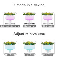 Veilleuse électrique de bureau 7 couleurs, plantes artificielles, pluie, nuage, humidificateur d'air, diffuseur d'huiles essentielles pour maison intelligente 2023