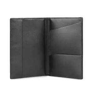 Genuine leather passport holder wholesale soft leather travel wallet for mens purse passport holder