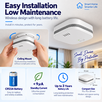 Détecteur de fumée intelligent WiFi LH-601WF, alarme optique sans fil avec alerte via application pour la sécurité incendie de la maison intelligente
