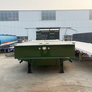 Semi-remorque à plateau surbaissé à col de cygne à 3 essieux, en acier robuste, 60/80/100 tonnes, pour le <span class=keywords><strong>transport</strong></span> d'équipements lourds - Product Image 2