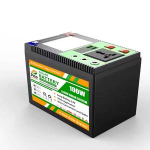 ระบบพลังงาน 100W พร้อมแบตเตอรี่ LifePO4 หลอดไฟฟลัดไลท์ ตัวควบคุม MPPT สำหรับชุดไฟโซลาร์บ้าน - Product Image 2