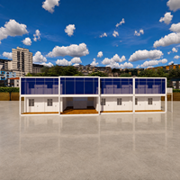 Notre maison modulaire préfabriquée à deux étages à assemblage rapide offre une longue durée de vie pour un bureau temporaire ou une résidence.