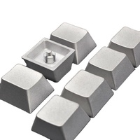 Capuchon de touche en aluminium anodisé clair mat personnalisé à hauteur de cerise pour clavier mécanique avec arbre croisé