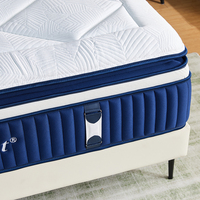 Matelas King Size Complet avec Surmatelas Euro Top en Mousse à Mémoire de Forme Gel et Ressorts Ensachés 3 Zones, Vente en Ligne en Grandes Quantités, Livré en Boîte