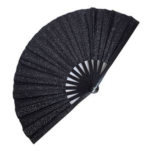 Éventail Pliant Personnalisé QM de Haute Qualité, Holographique, Iridescent et Réfléchissant, en Bambou et PVC, Grand Format, pour Fêtes Rave et Mariages - Product Image 3