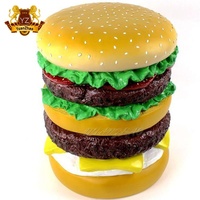 Restaurant Décoration intérieure extérieure Personnalité personnalisée Burger Grand accessoires de hamburger en résine de fibre de verre Grande statue de hamburger