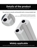 Profils en alliage d'aluminium 1020/1030/1040/1050 à rainures en T anodisés pour la construction de machines d'automatisation industrielle et la robotique