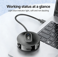 Hub USB 2.0 de 4 Puertos al por Mayor, Divisor de Datos Portátil de Alta Velocidad para Ratón, Teclado, Impresora, Laptop, PC, Extensor USB de Múltiples Puertos
