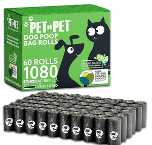 Bolsas para excremento de perro personalizadas, certificadas EN13432, de almidón de maíz+PLA+PBAT, impresas en flexografía, gruesas, a prueba de fugas y biodegradables - Product Image 1
