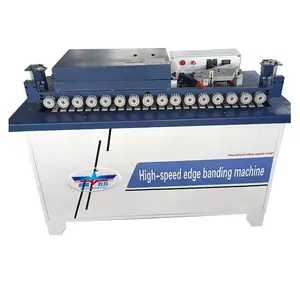 Medium desktop edge banding machine with auto gluing and trimming buffing