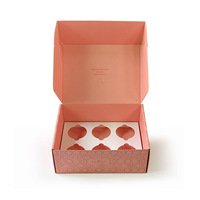 Boîtes d'expédition en carton ondulé personnalisées, imprimées et gaufrées, rose clair, recyclables, pour emballage de perruques et chaussures, idéales pour les cadeaux.