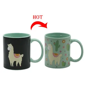 Großhandel 11oz personal isierte Design wärme empfindliche Keramik benutzer definierte magische Tasse wechselnde Farbe Keramik Sublimation Becher