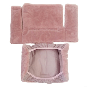 Cojín de Asiento Semicircular para <span class=keywords><strong>Silla</strong></span> Alta Stokk-Suitable, Cojín de Peluche para <span class=keywords><strong>Silla</strong></span> de Bebé, Estilo Invernal Cálido con Piel de Conejo - Product Image 2