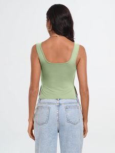 Ropa plisada de mujer de talla grande con tiras y cuello de corazón, tops sexis sin mangas, Parte delantera sin espalda, para discoteca - Product Image 2