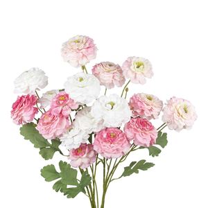 Peonías de Seda de Alta Gama al por Mayor, 3 Cabezas, Realistas, Flor Grande, Hechas a Mano, Rojas y Blancas, para el Día de la Madre y Navidad - Product Image 1