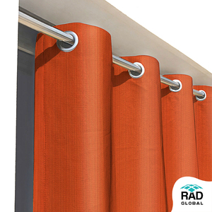 Wine & Black HDPE Knitted Fabric Outdoor Curtains 325 GSM with UV Resistant Heavy Duty Weave for Bold Elegant Patio - Product Image 2
