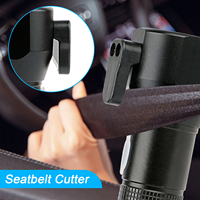 Lampe de secours pour voiture 3 en 1, marteau de sécurité, coupe-ceinture, brise-vitre, lampe torche LED COB, lumière d'avertissement SOS, outil d'évacuation automobile