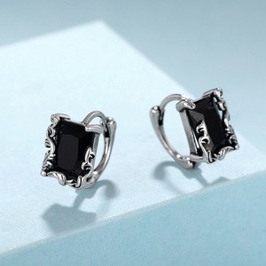 Orecchini Geometrici Quadrilaterali per Donne, Stile Vintage Scuro, Accessori per Orecchie da Indossare Quotidianamente - Product Image 5