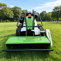 Tondeuse à gazon professionnelle sur chenilles pour grandes surfaces, télécommandée, idéale pour les travaux forestiers, tondeuse à gazon commerciale