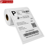 Étiquette d'adresse thermique 4x6 pouces, étiquette d'expédition 100x150 mm avec colle thermofusible et doublure blanche