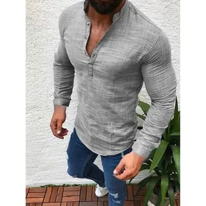 Best Quality Custom Men's Clothing T shirt Printing Summer Plain Daily Holiday Clothing Apparel Party Long Sleeve Shirt For Men