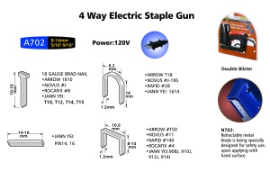 Portable Multifunctional A702 Heavy-Duty Electric Stapling Gun 1 Year Warranty Included <b>Nail</b> Guns Product - Product Image 5