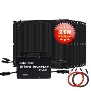 Gcsoar 800W ban công năng lượng mặt trời Hệ thống pin Kit Micro Inverter màu xanh lá cây công nghệ linh hoạt panel năng lượng mặt trời MPPT nhà hệ thống điện Ltd.
