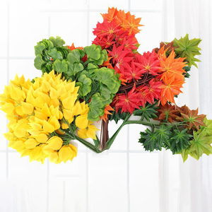 Flor de seda artificial para decoración de plantas, hojas verdes falsas de banyan para árbol grande, M236 - Product Image 3