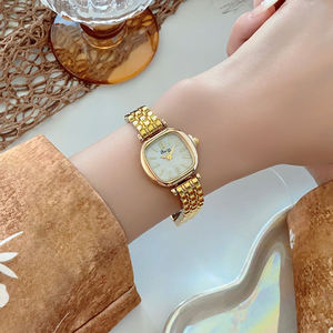 Lüks kuvars saatler kadın için basit stil yuvarlak Dial Casual İzle moda hediyeler toplu satın - Product Image 5