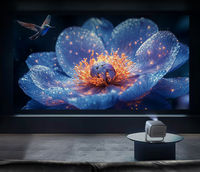 جهاز عرض ليزر JMGO N1S بدقة 4K وتقنية DLP مع نظام أندرويد 11، محمول مع تقنية MEMC، ذكي مع واي فاي، للمسرح المنزلي، 1200 لومن ANSI، عدسة زجاجية، 3 جيجابايت/32 جيجابايت