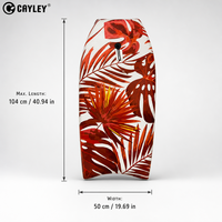 Bodyboard léger pour enfants à motifs imprimés, design tropical, planche de surf pour les sports nautiques, plage, piscine, mer, vagues, débutants