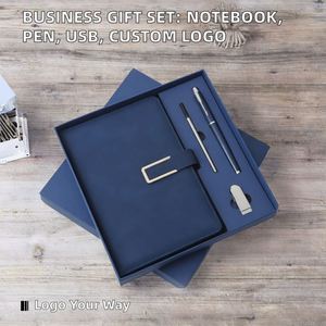 Regalos Promocionales Empresariales, Cuaderno A5, Memoria USB, Bolígrafo Recargable, Logotipo Personalizable, Set de Regalo Corporativo, Hecho a Mano - Product Image 2