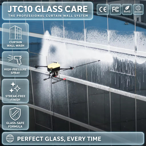 High Pressure Cleaning Drone UAV Precision Water Jet High Rise Window Smart Exterior Workflow for Office <b>Tower</b> Service Work - Product Image 1
