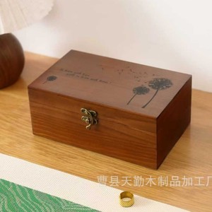 Caja de herramientas de costura de madera con tapa abatible, adecuada para guardar herramientas de costura y agujas, compartimentada en madera maciza para punto de cruz - Product Image 1
