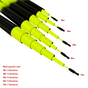 Canne à pêche télescopique en fibre de verre époxy légère 3-7m, canne à lancer portable pour la pêche en surf <span class=keywords><strong>TELE</strong></span> POLE - Product Image 2