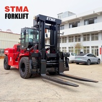 Chariot élévateur à fourche robuste STMA 25t, capacité de 20, 25, 30 et 35 tonnes, diesel, avec déplaceur latéral et positionneur de fourches