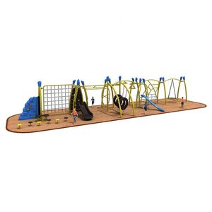 Amusement Park Children Metal Pipe Climbing With <b>Plastic</b> <b>Slide</b> Monkey Bar Australia Manufacturers - Product Image 6