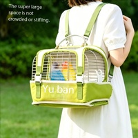 Nouveau Sac à Dos de Transport Portable en Métal pour Oiseaux, Cage de Voyage Carrée pour Perroquets, Grand Espace Respirant, Étui de Protection Élégant en Toile