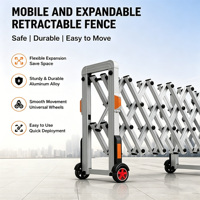 Barrières de circulation mobiles XGY 0,9 m, clôture rétractable manuelle, contrôle des foules, portail pliable de sécurité, barrière télescopique extensible