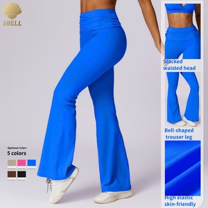 CNSHELL Casual a gamba larga Leggings Yoga a <span class=keywords><strong>vita</strong></span> <span class=keywords><strong>alta</strong></span> stretti che corrono all'esterno indossano Micro <span class=keywords><strong>pantaloni</strong></span> Fitness da <span class=keywords><strong>donna</strong></span> - Product Image 3