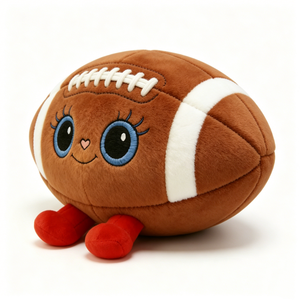 Custom Football Keychain <b>Plush</b> Cute Football Character Design Super Soft Fabric with Mesh Lining Unisex Halloween Accessory - Product Image 2