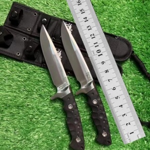 Cuchillo Bowie Trident de Acero Inoxidable con Mango de Plástico, Punta Recta, para Camping y Actividades al Aire Libre, Grosor de 5 mm, 20 cm de Corte, OEM - Product Image 1