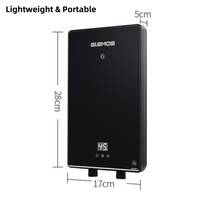 Chauffe-eau instantané multifonction 5 kW pour usage domestique, camping-car, hôtel, douche de voiture, électrique en plastique avec écran LED – Certifié CB