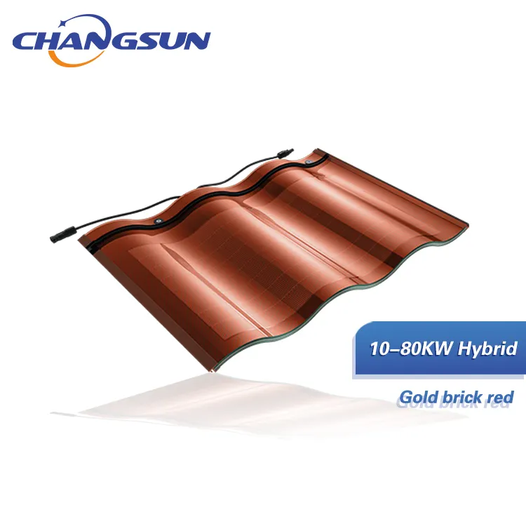 changsun Curved solar tiles PV panels for household Sheet Bipv Solar Roof Tile