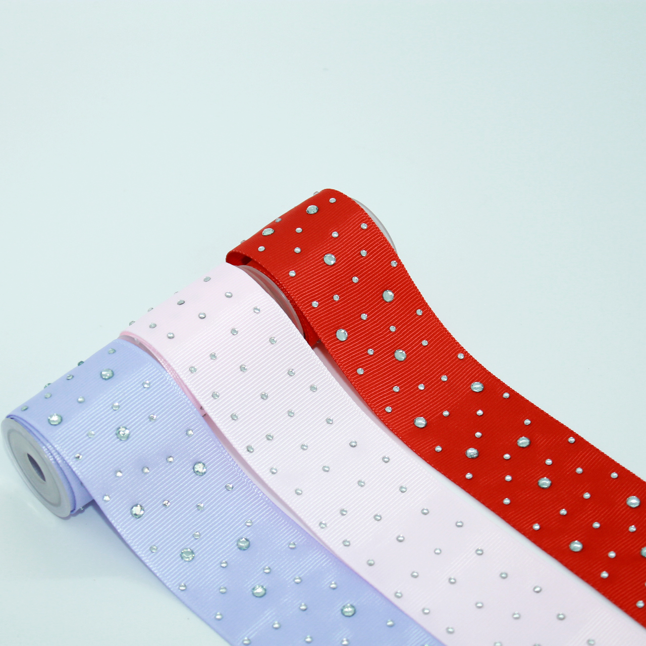 DIY Craft Accessory Ribbons Plain Color Diamond Grosgrain Ribbon 1.5 Inch 5 Yards Width Length Custom Gift Ribbon