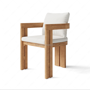 Ensemble de salle à manger d'extérieur FERLY en teck pour 8 personnes avec fauteuils pour <span class=keywords><strong>terrasse</strong></span> et espace de réception dans <span class=keywords><strong>la</strong></span> cour - Product Image 5
