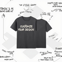 T-shirt unisexe à col rond et manches courtes en coton tricoté 220G, 100 % coton, avec logo imprimé en relief sur le devant, coupe ample, infroissable et respirant