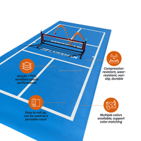 Revêtement de sol en rouleaux pour terrains de tennis et de pickleball en PVC acrylique modifié de 3,0 mm pour extérieur, tapis de sol roulant pour terrains de sport intérieurs