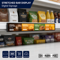 Pantalla LCD Ultra Ancha para Publicidad en Interiores, Señalización Digital Comercial para Centros Comerciales, Tiendas Minoristas y Ascensores